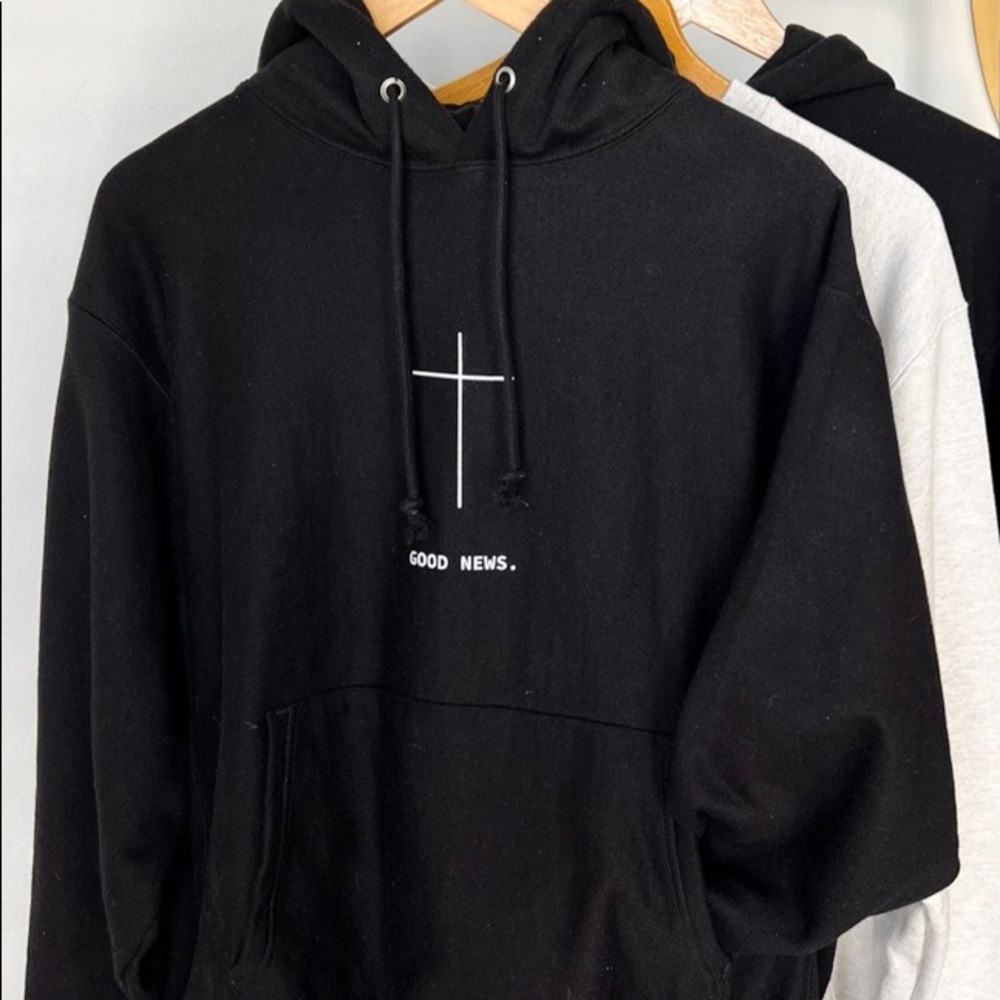Good news black hoodie